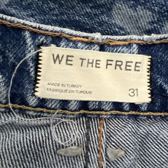 We the Free Free People Good Luck Barrell Jeans Daisy Button Fly Size 31 - Picture 8 of 11